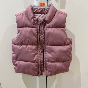 Old Navy Blush Pink Puffer Vest 6-12m